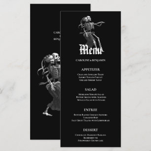 Menu de mariage d'Halloween élégant
