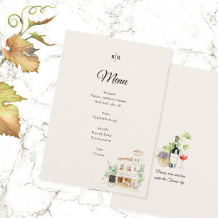 Menu de mariage élégant en Toscane Dîner dans une 