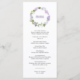 Menu de mariage Fleurs de Lilas Rustiques
