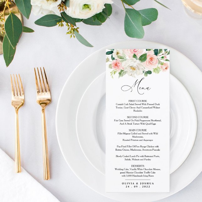 Menu de Mariage floral (Créateur téléchargé)
