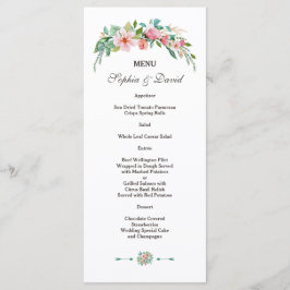 Menu de mariage floral tropical Luau exotique