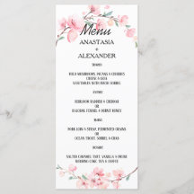 Menu de mariage. MENU