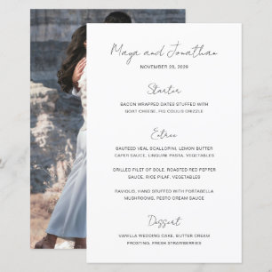 Menu de mariage moderne et élégant photo