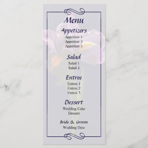 Menu de mariage One Purple Iris
