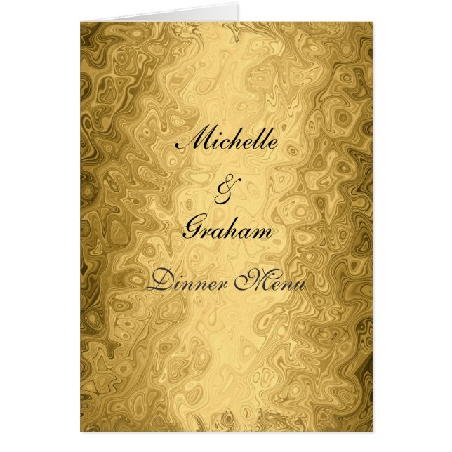 Menu de mariage or (Devant)