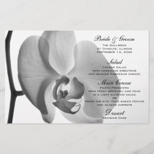 Menu de mariage Orchidée Blanche