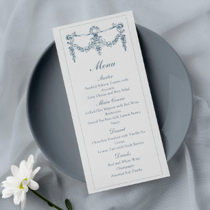 Menu de mariage orné de baroque élégant