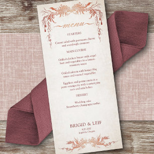 Menu de mariage païen par la main liée