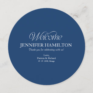 Menu de mariage rond et carte de placement avec le