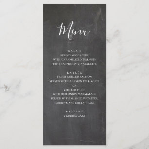 Menu de mariage sur tableau noir. Menu de dîner gr