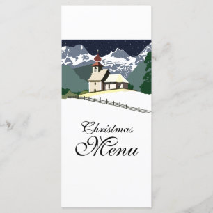 Menu de Noël de l'église de montagne