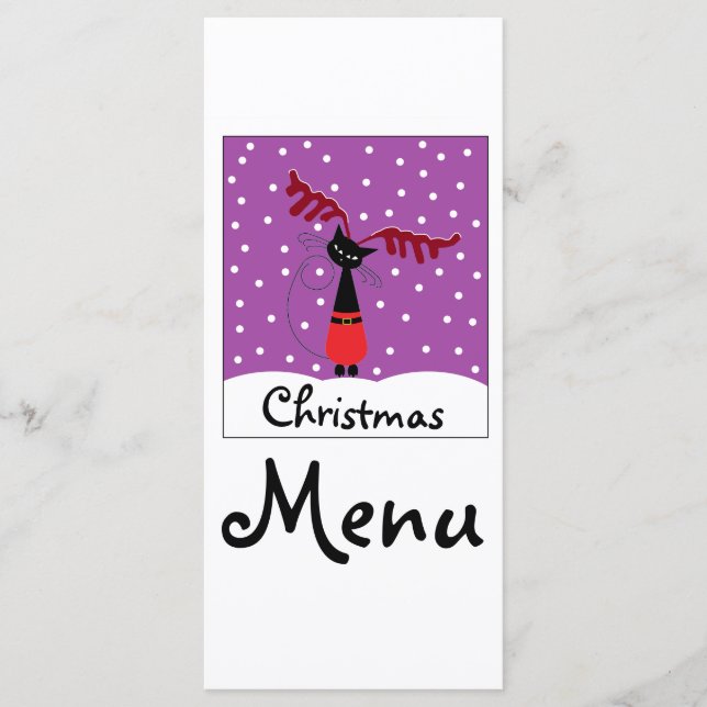 Menu de Noël du chat de rennes (Devant)