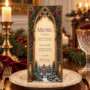 Menu de Noël gothique victorien