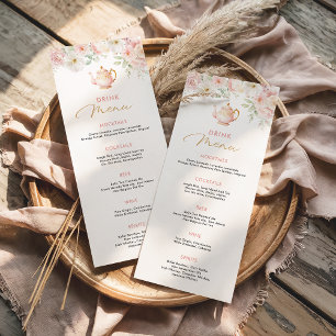 Menu de nourriture pour Baby Shower Tea Party