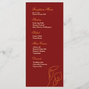 Menu de réception Rouge & Orange Calla Lilies