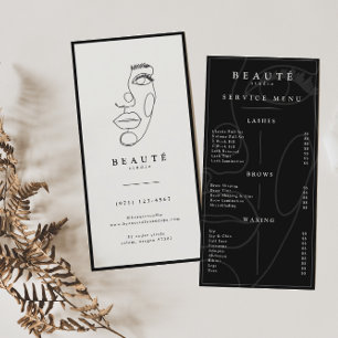 Menu de service minimaliste moderne Black Lash & B