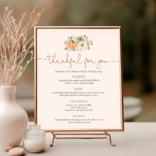 Menu de Thanksgiving automnal rustique à la citrou
