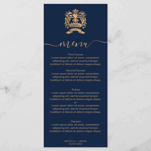 Menu Destination Mariage Gold Crest Monographie Monogra (Devant)
