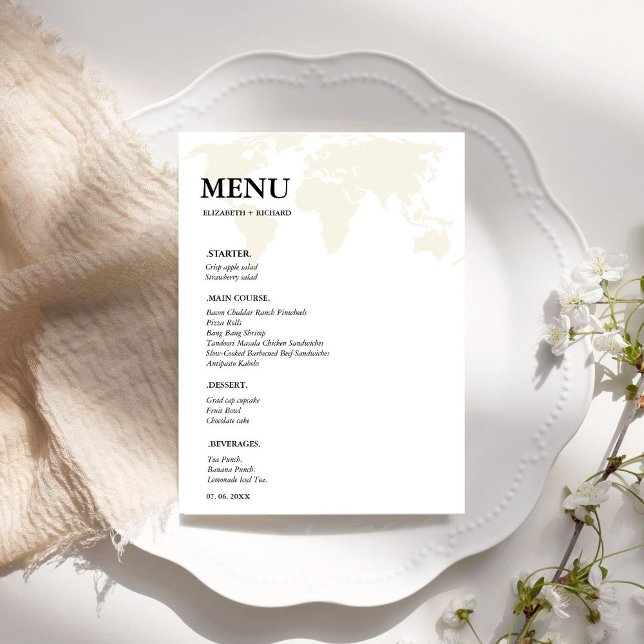 Menu Destination Mot mariage Fête des mariées (Créateur téléchargé)