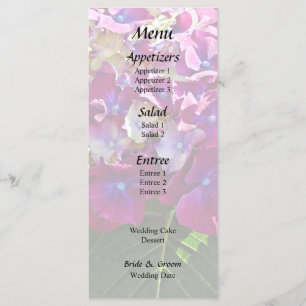 Menu Deux Hydrangeas Roses