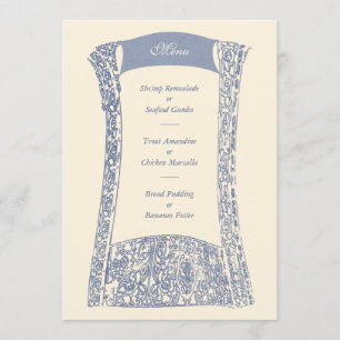 Menu d'événement de mariage de ferronnerie de