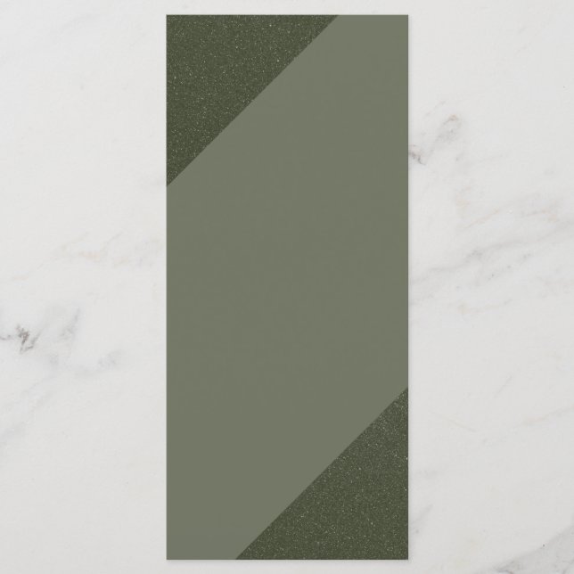Menü "Diagonal Moss Green Custom" Menükarte (Vorderseite)