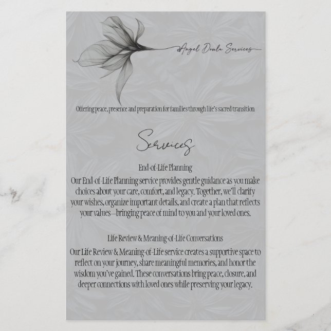 Menü "Dienste" (Vorne)