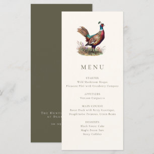 Menu Dîner de chasse automnal élégant et rustique au fa