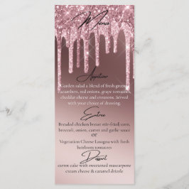 Menu Dîner élégant personnalisé avec rose gold foncé pa