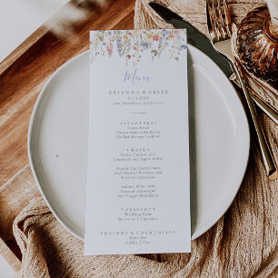 Menu Dîner Fleur sauvage Été Multicolore