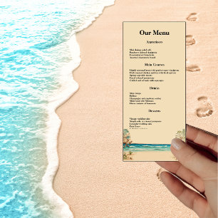 Menu Dîner Mariage à thème Dream Beach