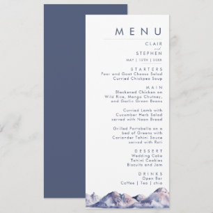 Menu Dîner Mariage Hiver Mountain