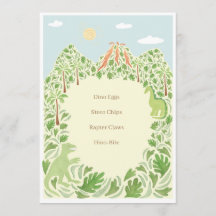 Menu Dino-Mite Party