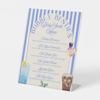 Menu Dirty Soda personnalisé | Panneau de la barre
