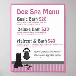 Menü "Dog Grooming Wellness-Center" - Anpassbar Poster