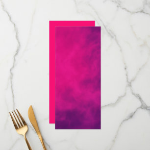 Menu Double Face Fumée Rose Néon – Personnalisable