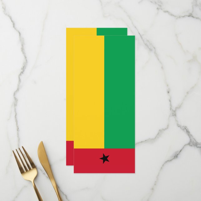 Menu Drapeau de Guinée-Bissau (Devant/Arrière en situation)