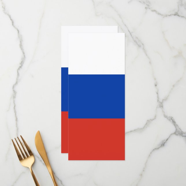 Menu Drapeau de la Russie (Devant/Arrière en situation)