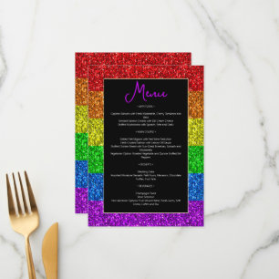 Menu Drapeau LGBT arc-en-ciel scintille gay lesbienne m