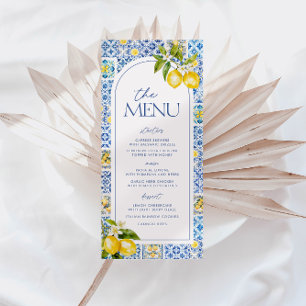 Menu du Baby shower au citron de la côte d'Amalfi