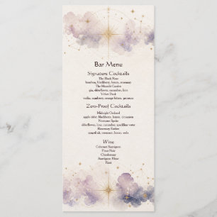 Menu du Bar de Mariage Céleste