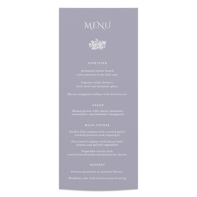Menu du dîner Mariage Norwich (Créateur téléchargé)