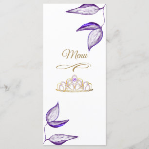 Menu du dîner Quinceañera Purple Folift