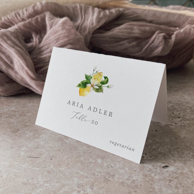 Menu du jardin de citron moderne Option Cartes de  (Créateur téléchargé)