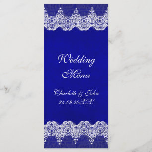 Menu du Mariage de dentelle royale personnalisée