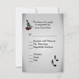 Menu du Mariage de musique violon RSVP