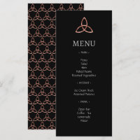 Menu du Mariage de noeud celtique de la Trinité d'