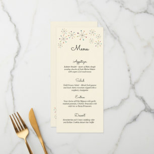 Menu du Mariage de style moderne Vintage du Moyen-