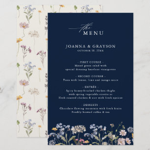 Menu du Mariage du Fleur sauvage de printemps de l