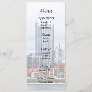 Menu du Mariage Skyline de Pittsburgh PA